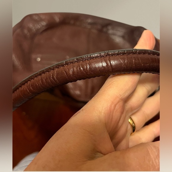 "Authentic B MAKOWSKY VACHETTA LISBON TAN HOBO/SHOULDER BAG STYLE #BM6210- - Picture 9 of 17